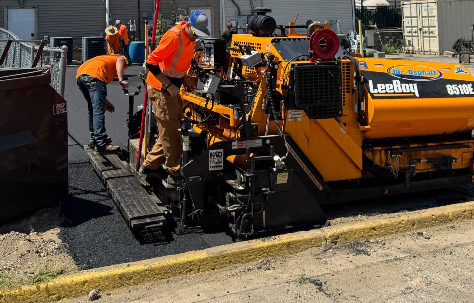 Fresh asphalt paving work by Mr. Asphalt Services
